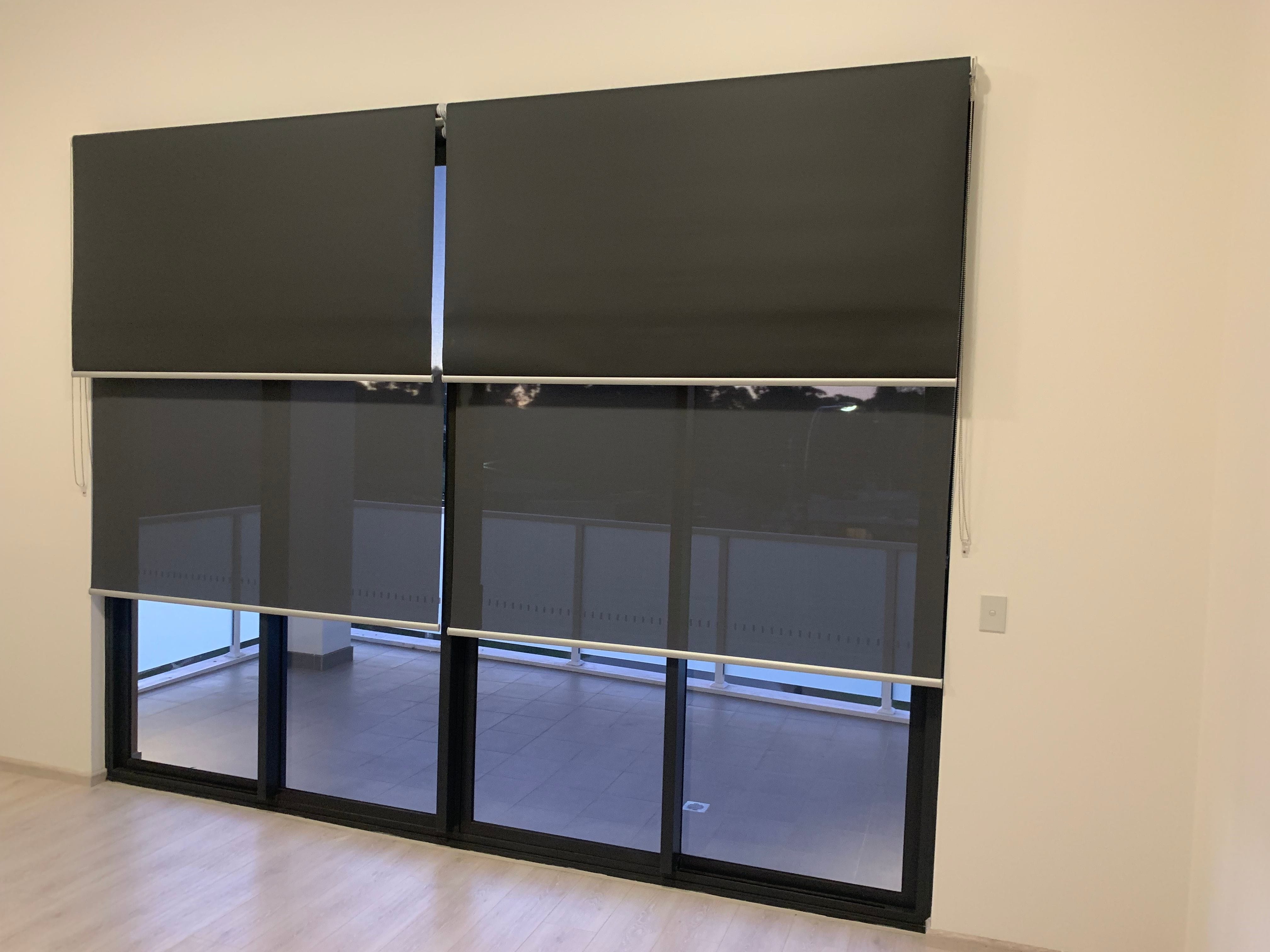 Roller Blinds are custom-made to fit your window using high-quality fabrics such as Sunscreen for day and night use with various colours to choose from.